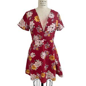 Red Floral Summer Dress